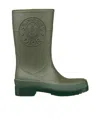 Dior Woman Boot Military Green Size 9 Rubber In Green