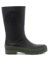 Dior Logo Embossed Round Toe Rain Boots In Black