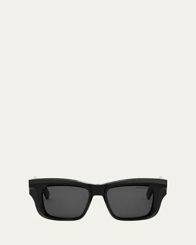 Dior Xplorer S2i Sunglasses In Shiny Black  Smoke