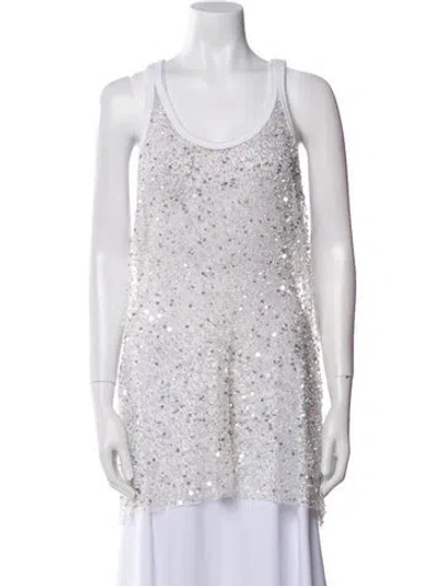 Pre-owned Diotima 2022 Nylon Top W/ Tags In White