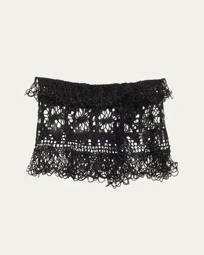 Diotima Ames Crochet Mini Skirt In Black