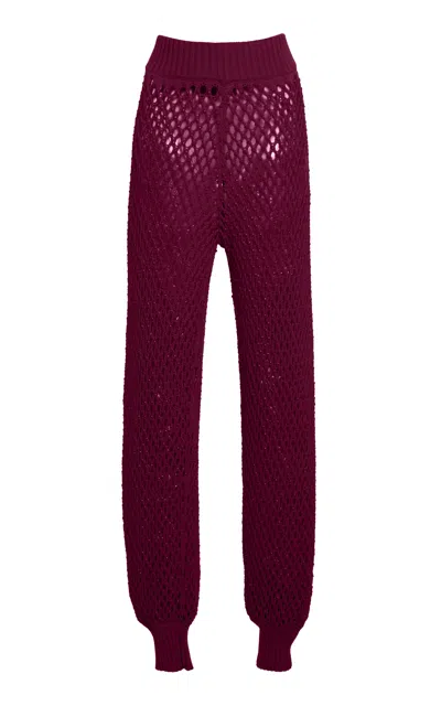 Diotima Antilles Cotton-blend Pants In Burgundy
