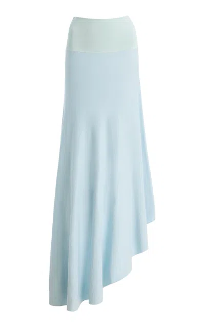 Diotima Barre Cotton-cashmere Skirt In Blue
