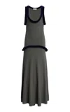 Diotima Basseterre Sculpted Maxi Dress In Gray