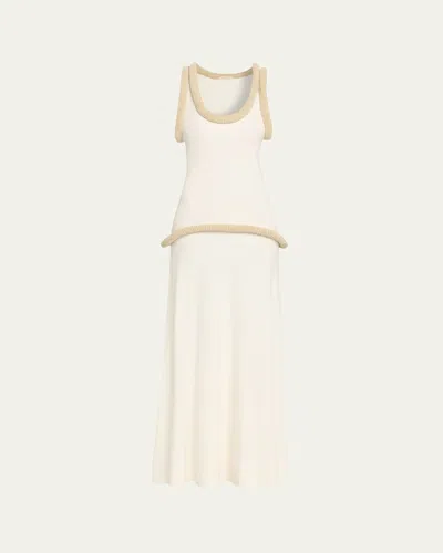 Diotima Basseterre Tubular Chenille Sleeveless Maxi Dress In Neutral