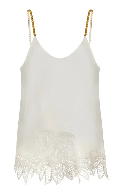 Diotima Bennett Silk Camisole Top In White