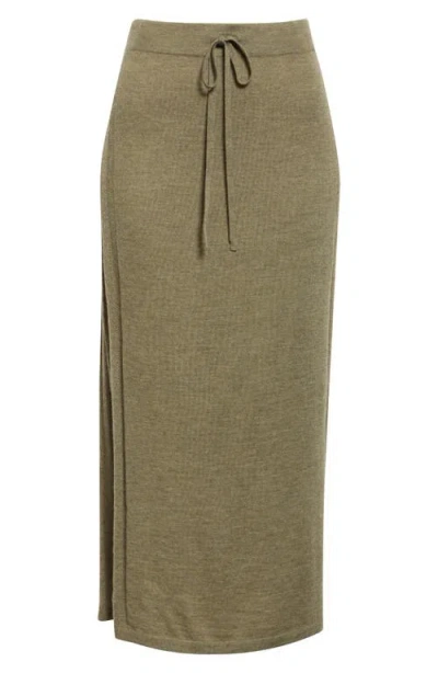 Diotima Brompton Cashmere Skirt In Bay Leaf