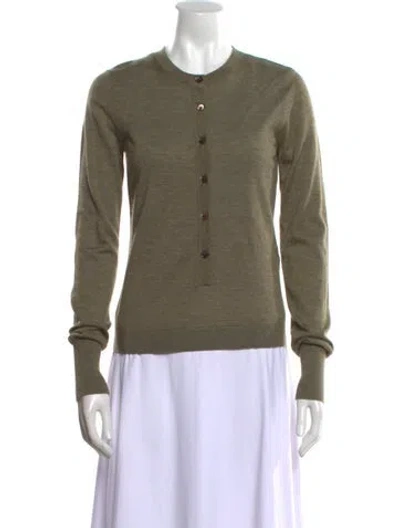 Pre-owned Diotima Cashmere Crew Neck Sweater In Green