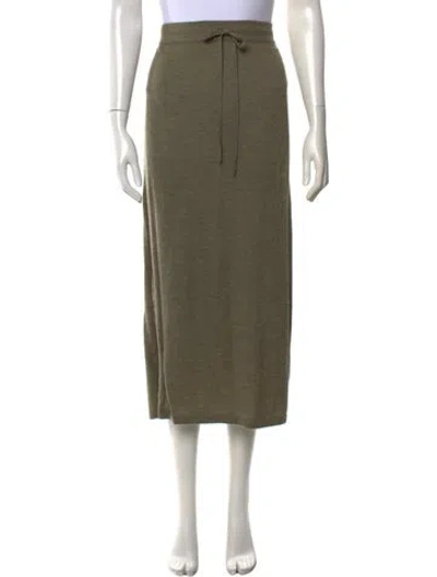 Pre-owned Diotima Cashmere Long Skirt W/ Tags In Green