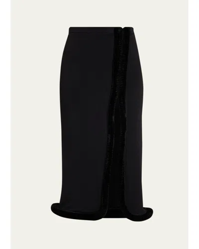 Diotima Castries Knit Straight Skirt In Black