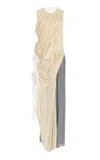 Diotima Constant Fine-ribbed Organic Cotton Dress In Ivory