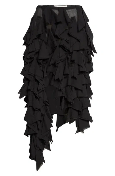 Diotima Cotton Handkerchief Skirt In Black