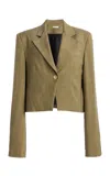 Diotima Crest Poplin Blazer In Brown