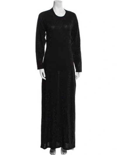 Pre-owned Diotima Crew Neck Long Dress In Black