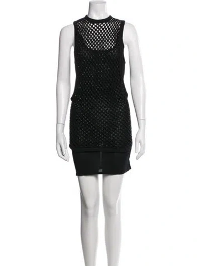 Pre-owned Diotima Crew Neck Mini Dress In Blue