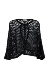 Diotima Crystal-embellished Knit Capelet In Black