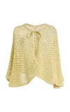 Diotima Crystal-embellished Knit Capelet In Yellow