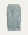 Diotima Crystal Open-knit Midi Skirt In Sky