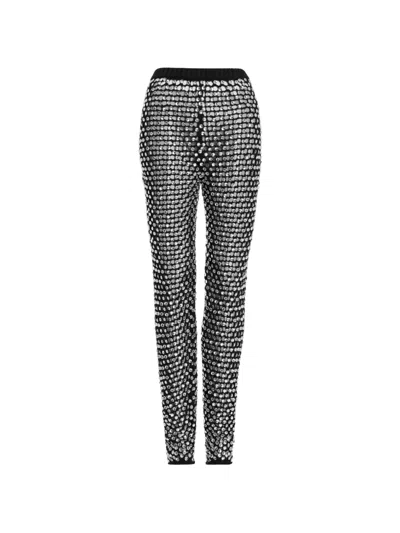 Diotima Crystal-embellished Slim-fit Trousers In Black