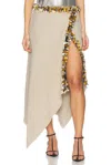 Diotima Darliston Embellished Linen Midi Skirt In Beige