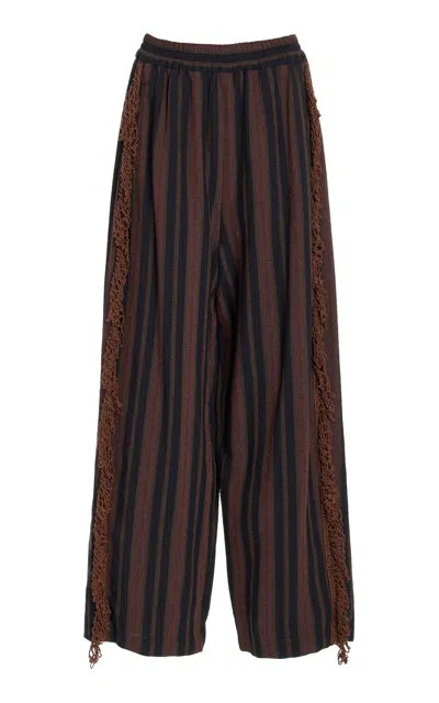 Diotima Deirdre Papine Striped Crepe Pants In Stripe