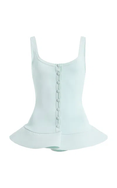 Diotima Dimanche Crepe Knit Top In Blue