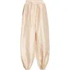 Diotima Dupioni Silk Harem Pants In Neutral
