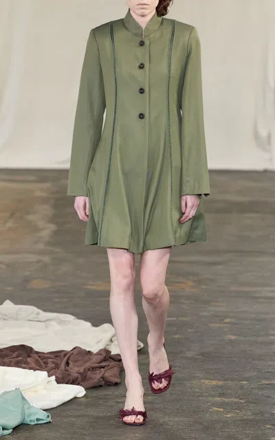 Diotima Eduoard Viscose Coat In Green