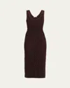 Diotima Emin Crystal Mesh Maxi Tank Dress In Brown