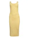 Diotima Emin Scoop-neck Midi Dress In Yellow