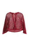 Diotima Exclusive Crystal-embellished Knit Capelet In Red