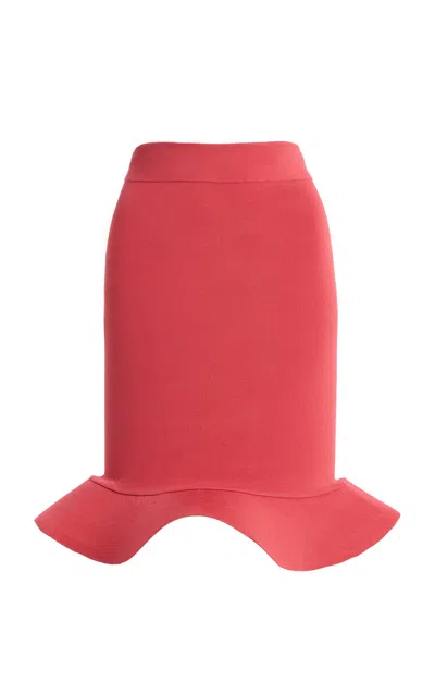 Diotima Flounce Knit Mini Skirt In Pink