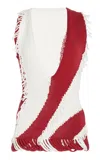 Diotima Fluvial Intarsia Roaring Cotton Top In Red