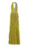 Diotima Fluvial Intarsia Roaring Gown In Multi
