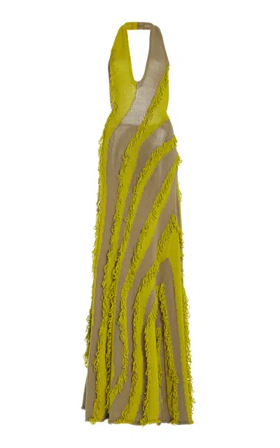 Shop Diotima Fluvial Intarsia Roaring Gown In Multi