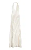 Diotima Fluvial Intarsia Roaring Gown In White