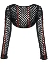 Diotima Gala Crystal-embellished Mesh Shrug In Blue