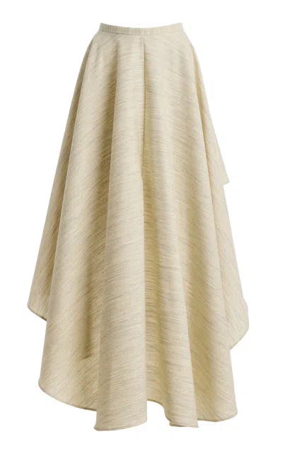Diotima Glissant Twill Maxi Skirt In White