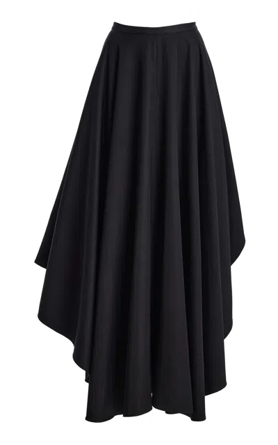 Diotima Glissant Viscose Cotton Maxi Skirt In Black