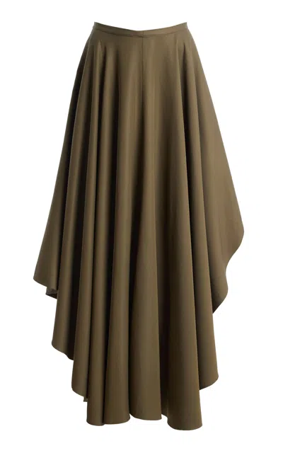 Diotima Glissant Viscose Cotton Maxi Skirt In Green
