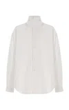 Diotima Hand-embroidered Cotton Poplin Shirt In White