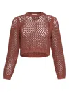 Diotima Highgate Open-knit Sweater In Red