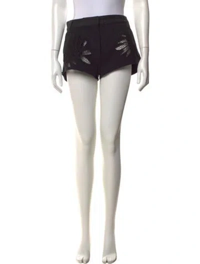 Pre-owned Diotima Lace Pattern Mini Shorts W/ Tags In Black