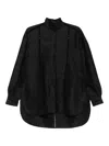 Diotima Lace-trimmed High-neck Shirt In Black