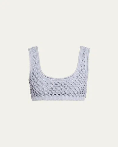 Diotima Lady Embellished Knit Bralette In Pattern