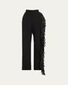 Diotima Claremont Wool Wide Leg Pants In Black