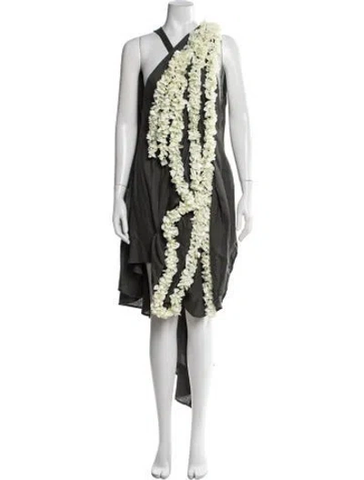 Pre-owned Diotima Linen Asymmetrical Top W/ Tags In Green