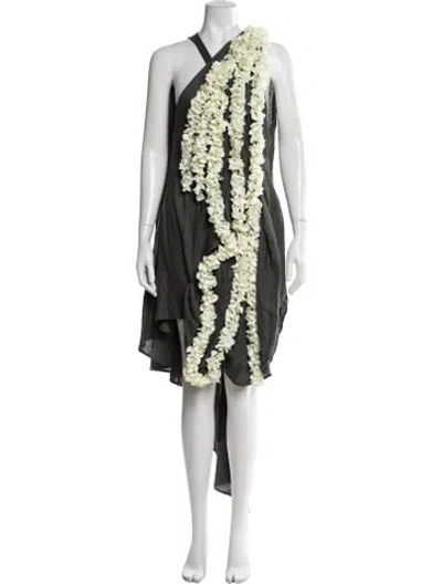 Pre-owned Diotima Linen Floral Print Top W/ Tags In Green