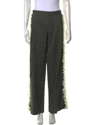 Pre-owned Diotima Linen Wide Leg Pants W/ Tags In Green