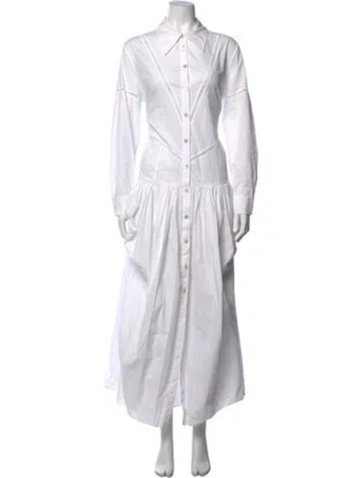 Pre-owned Diotima Long Dress In White